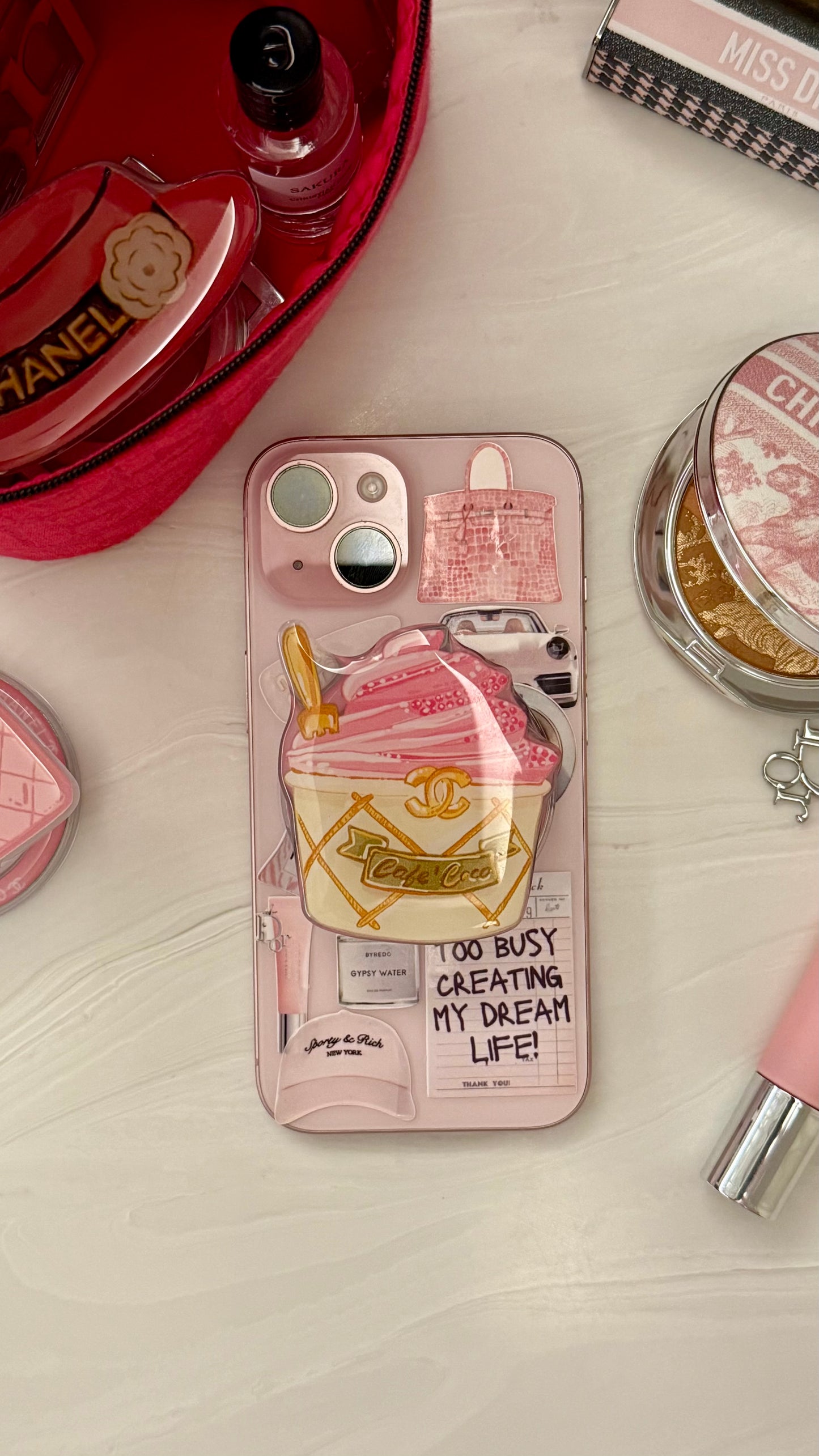 Chanel ice cream phone grip