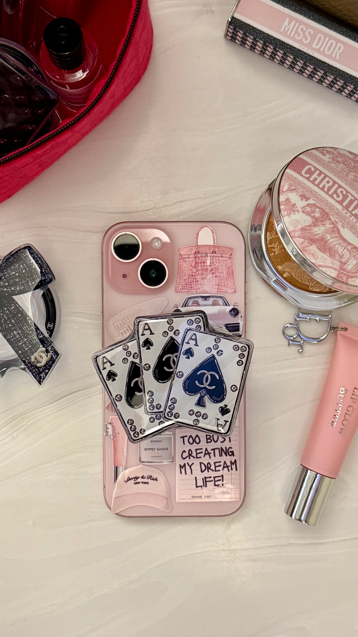 Chanel play card phone grip