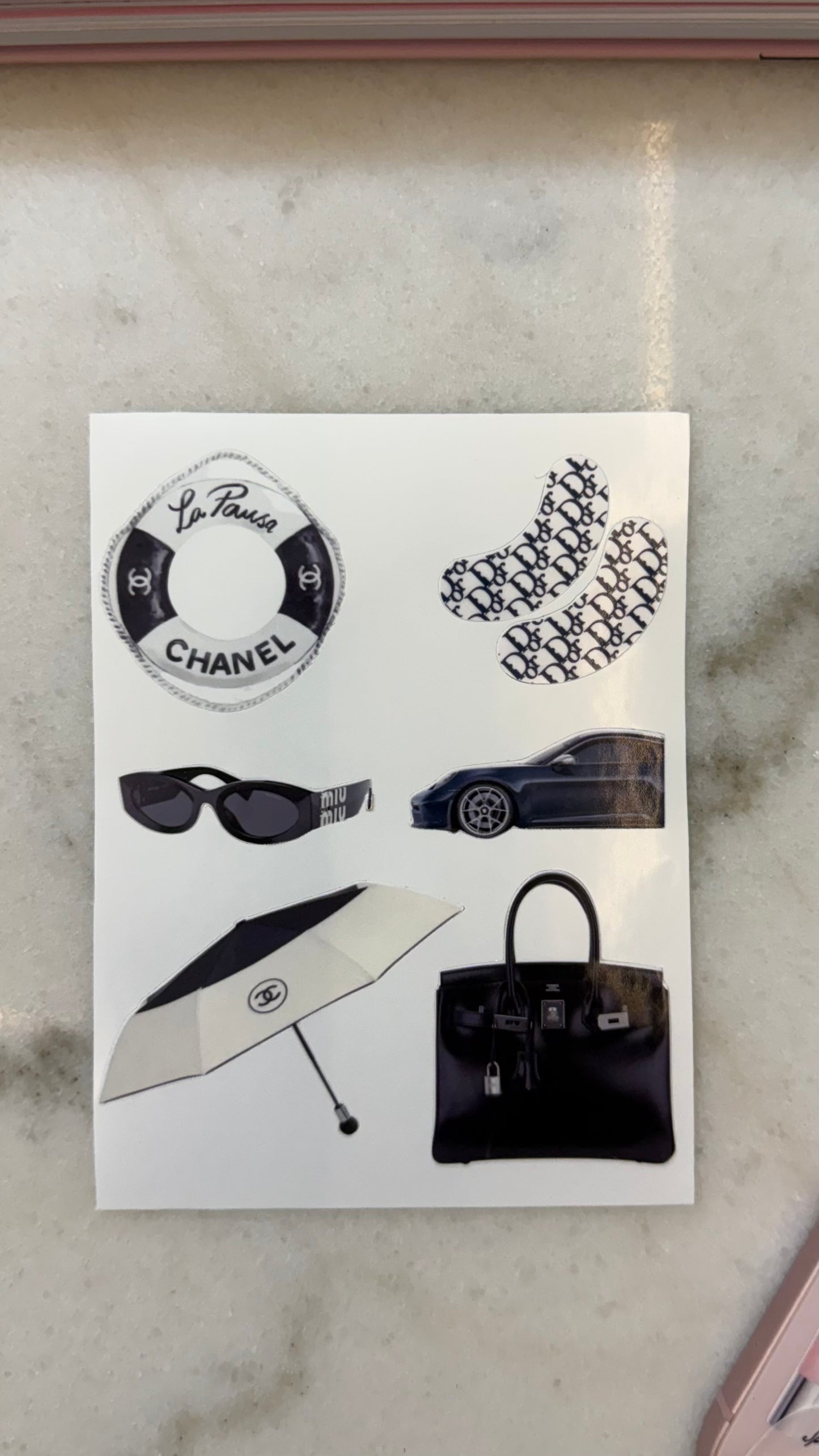 Classy black stickers sheet