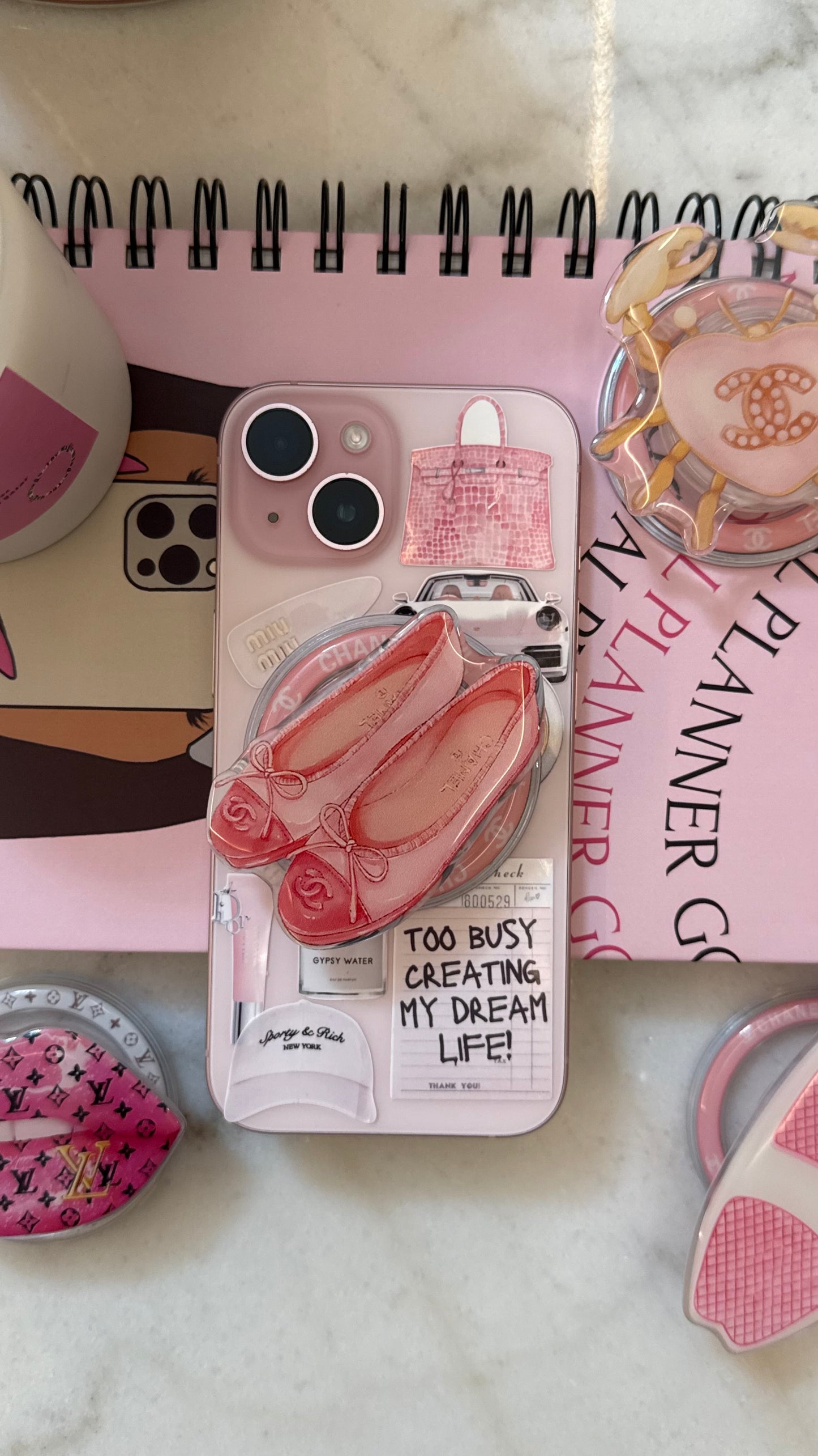 Chanel flat phone grip