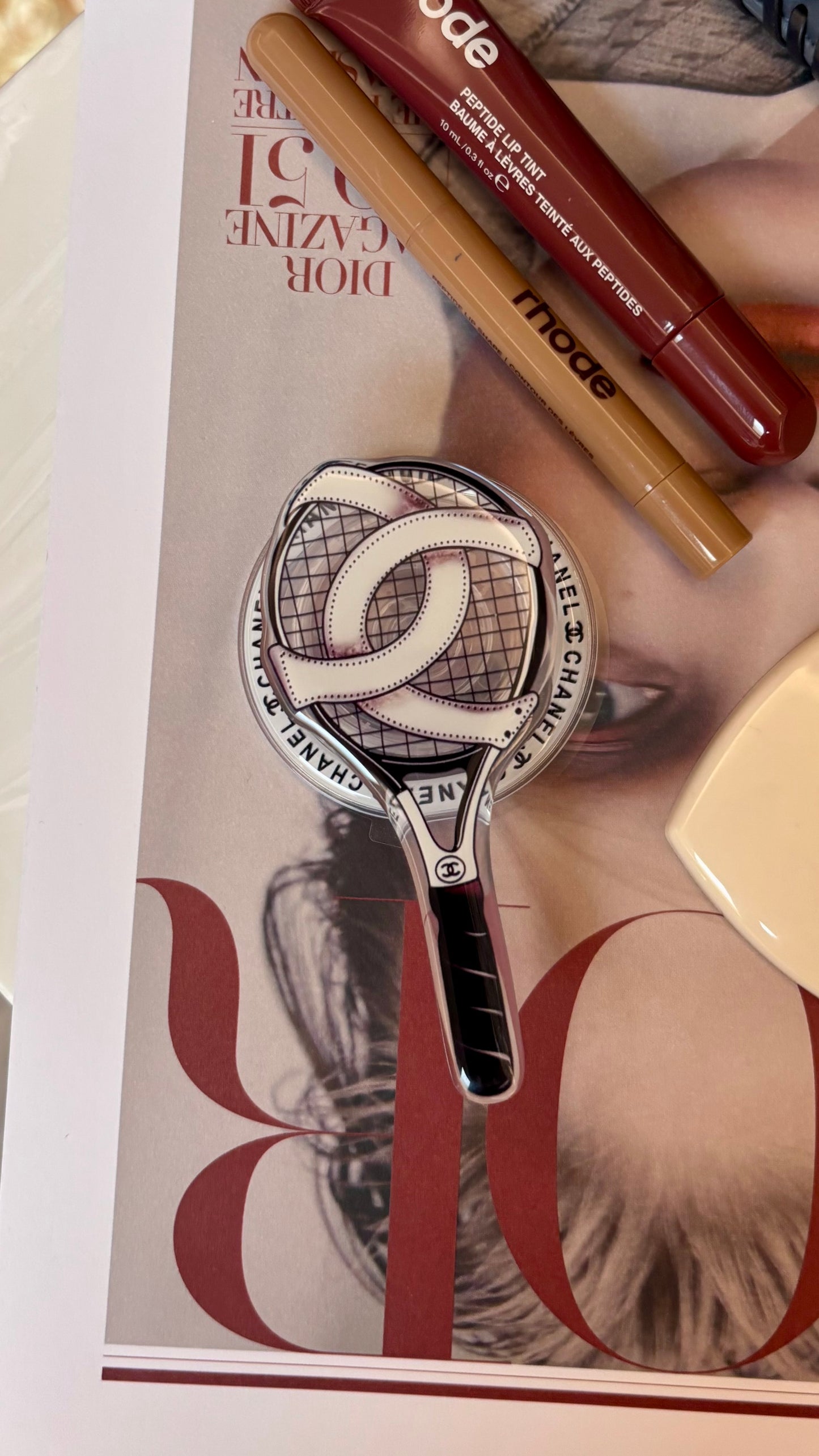 Chanel racket phone grip