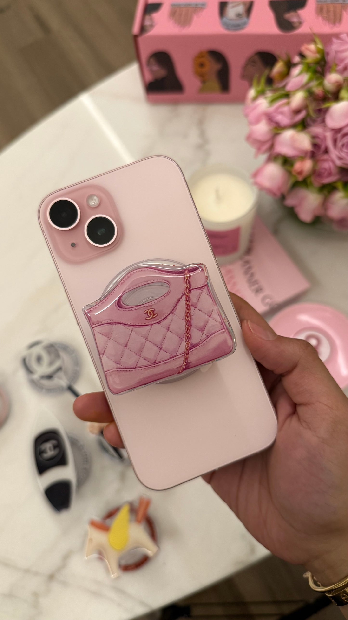 Chanel bag phone grip