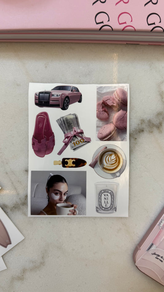 Rich girl stickers sheet